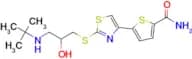 5-(2-((3-(tert-Butylamino)-2-hydroxypropyl)thio)thiazol-4-yl)thiophene-2-carboxamide