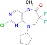 2-CHLORO-9-CYCLOPENTYL-7,7-DIFLUORO-5-METHYL-8,9-DIHYDRO-5H-PYRIMIDO[4,5-B][1,4]DIAZEPIN-6(7H)-ONE
