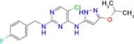 5-CHLORO-N2-(4-FLUOROBENZYL)-N4-(5-ISOPROPOXY-1H-PYRAZOL-3-YL)PYRIMIDINE-2,4-DIAMINE