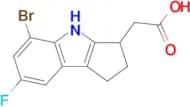 2-(5-Bromo-7-fluoro-1,2,3,4-tetrahydrocyclopenta[b]indol-3-yl)acetic acid