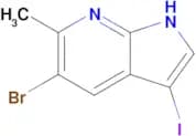 5-Bromo-3-iodo-6-methyl-1H-pyrrolo[2,3-b]pyridine