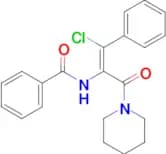 (Z)-N-(1-Chloro-3-oxo-1-phenyl-3-(piperidin-1-yl)prop-1-en-2-yl)benzamide