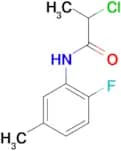 N-(2-Fluoro-5-methylphenyl)-2-chloropropanamide, 98%