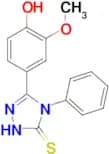 5-(4-Hydroxy-3-methoxyphenyl)-4-phenyl-2,4-dihydro-3H-1,2,4-triazole-3-thione