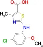 2-((5-Chloro-2-methoxyphenyl)amino)-4-methyl-1,3-thiazole-5-carboxylic acid, 95%