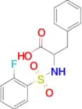 2-{[(2-fluorophenyl)sulfonyl]amino}-3-phenylpropanoic acid