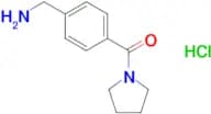 1-[4-(pyrrolidin-1-ylcarbonyl)phenyl]methanamine hydrochloride