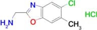 [(5-chloro-6-methyl-1,3-benzoxazol-2-yl)methyl]amine hydrochloride