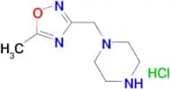 1-[(5-methyl-1,2,4-oxadiazol-3-yl)methyl]piperazine hydrochloride