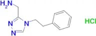 {[4-(2-phenylethyl)-4H-1,2,4-triazol-3-yl]methyl}amine hydrochloride
