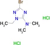 3-bromo-1-ethyl-N,N-dimethyl-1H-1,2,4-triazol-5-amine dihydrochloride