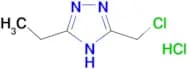 3-(chloromethyl)-5-ethyl-1H-1,2,4-triazole hydrochloride