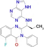 (S)-2-(1-((9H-Purin-6-yl)amino)propyl)-5-fluoro-3-phenylquinazolin-4(3H)-one