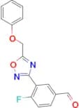 4-fluoro-3-[5-(phenoxymethyl)-1,2,4-oxadiazol-3-yl]benzaldehyde