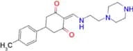 5-(4-methylphenyl)-2-[(2-piperazin-1-ylethylamino)methylidene]cyclohexane-1,3-dione