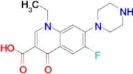 1-ethyl-6-fluoro-4-oxo-7-piperazin-1-yl-1,4-dihydroquinoline-3-carboxylic acid