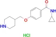 N-cyclopropyl-4-(piperidin-4-ylmethoxy)benzamide hydrochloride
