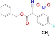 Benzyl 2-cyano-2-(4-fluoro-5-methyl-2-nitrophenyl)acetate