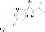 ethyl [4-bromo-3-(difluoromethyl)-5-methyl-1H-pyrazol-1-yl]acetate