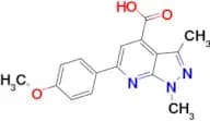 6-(4-methoxyphenyl)-1,3-dimethyl-1H-pyrazolo[3,4-b]pyridine-4-carboxylic acid