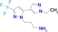3-[1′-ethyl-5-(trifluoromethyl)-1’H,2H-3,4′-bipyrazol-2-yl]propan-1-amine