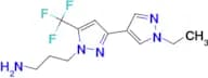 3-[1′-ethyl-5-(trifluoromethyl)-1H,1’H-3,4′-bipyrazol-1-yl]propan-1-amine