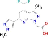 [4-(difluoromethyl)-3-methyl-6-(1-methyl-1H-pyrazol-4-yl)-1H-pyrazolo[3,4-b]pyridin-1-yl]acetic ac…