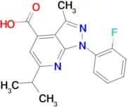 1-(2-fluorophenyl)-6-isopropyl-3-methyl-1H-pyrazolo[3,4-b]pyridine-4-carboxylic acid