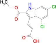 3-(4,6-Dichloro-2-(ethoxycarbonyl)-1H-indol-3-yl)acrylic acid