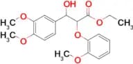 Ethyl 3-(3,4-dimethoxyphenyl)-3-hydroxy-2-(2-methoxyphenoxy)propanoate