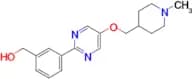 3-[5-[(1-METHYL-4-PIPERIDINYL)METHOXY]-2-PYRIMIDINYL]-BENZENEMETHANOL