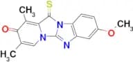 8-METHOXY-1,3-DIMETHYL-12-THIOXO-PYRIDO[123,4]IMIDAZO[1,2-A]BENZIMIDAZOL-2-(12H)-ONE