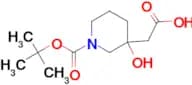 2-(1-[(TERT-BUTOXY)CARBONYL]-3-HYDROXYPIPERIDIN-3-YL)ACETIC ACID