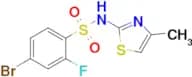 4-BROMO-2-FLUORO-N-(4-METHYLTHIAZOL-2-YL)BENZENESULFONAMIDE
