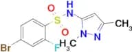 4-BROMO-N-(1,3-DIMETHYL-1H-PYRAZOL-5-YL)-2-FLUOROBENZENESULFONAMIDE