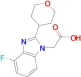 2-[4-Fluoro-2-(tetrahydro-2H-pyran-4-yl)-1H-benzo[d]imidazol-1-yl]acetic acid