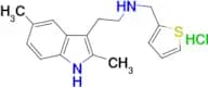 2-(2,5-dimethyl-1H-indol-3-yl)-N-(thiophen-2-ylmethyl)ethan-1-amine hydrochloride