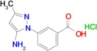 3-(5-amino-3-methyl-1H-pyrazol-1-yl)benzoic acid hydrochloride