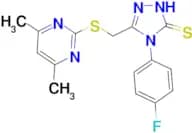 5-{[(4,6-dimethylpyrimidin-2-yl)thio]methyl}-4-(4-fluorophenyl)-4H-1,2,4-triazole-3-thiol