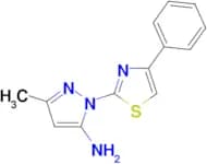 3-methyl-1-(4-phenyl-1,3-thiazol-2-yl)-1H-pyrazol-5-amine