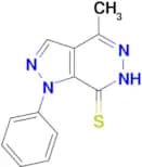 4-methyl-1-phenyl-1H-pyrazolo[3,4-d]pyridazine-7-thiol