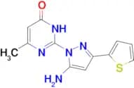 2-[5-amino-3-(2-thienyl)-1H-pyrazol-1-yl]-6-methylpyrimidin-4(3H)-one