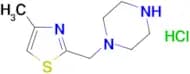 1-[(4-methyl-1,3-thiazol-2-yl)methyl]piperazine hydrochloride