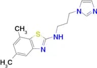 N-[3-(1H-imidazol-1-yl)propyl]-5,7-dimethyl-1,3-benzothiazol-2-amine