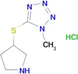 1-methyl-5-(pyrrolidin-3-ylsulfanyl)-1H-1,2,3,4-tetrazole hydrochloride