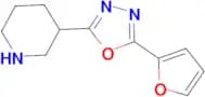 2-(furan-2-yl)-5-(piperidin-3-yl)-1,3,4-oxadiazole