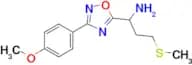 1-(3-(4-methoxyphenyl)-1,2,4-oxadiazol-5-yl)-3-(methylthio)propan-1-amine