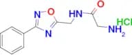 2-amino-N-((3-phenyl-1,2,4-oxadiazol-5-yl)methyl)acetamide hydrochloride
