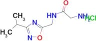 2-amino-N-((3-isopropyl-1,2,4-oxadiazol-5-yl)methyl)acetamide hydrochloride