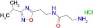 3-amino-N-(2-(3-isopropyl-1,2,4-oxadiazol-5-yl)ethyl)propanamide hydrochloride